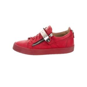 Giuseppe Zanotti Red Leather Sneakers Men Size 12